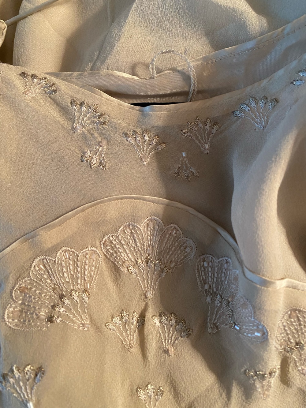 Vintage Jones New York Silk Embellished Slip Midi Dress - Picture 6 of 6